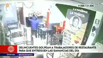 Delincuentes atacaron a empleados de restaurante | Video: América Noticias