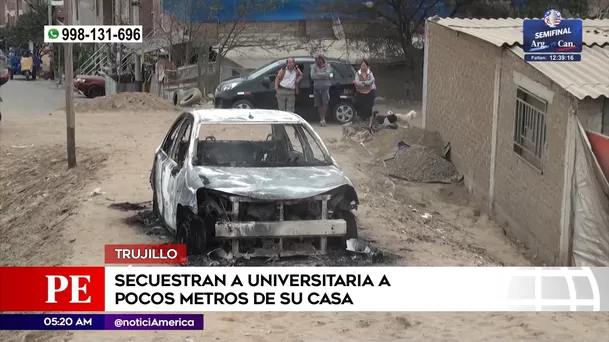 Universitaria secuestrada en Trujillo. Foto: América Noticias Universitaria secuestrada en Trujillo. Foto: América Noticias