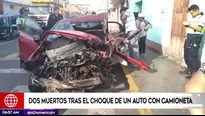 Accidente en Trujillo dejó dos fallecidos. Foto: captura de TV