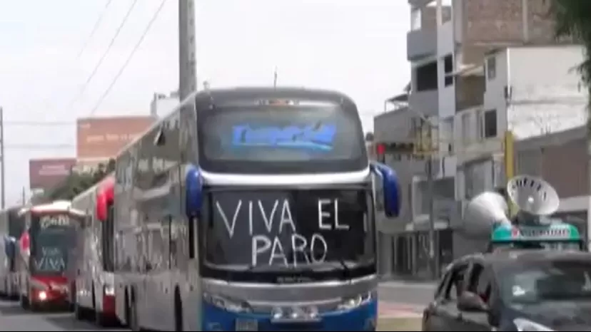 Trujillo: Empresas de transporte interprovincial de pasajeros acatan paro indefinido