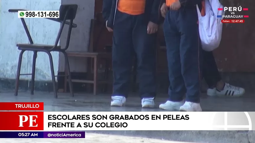 Trujillo: Escolares son grabados en peleas frente a su colegio