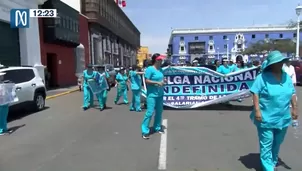 Gremios de Salud protestan en Trujillo. Foto y video: Canal N