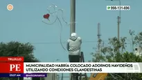 Presuntas conexiones clandestinas de luz en Trujillo. Foto y video: América Noticias