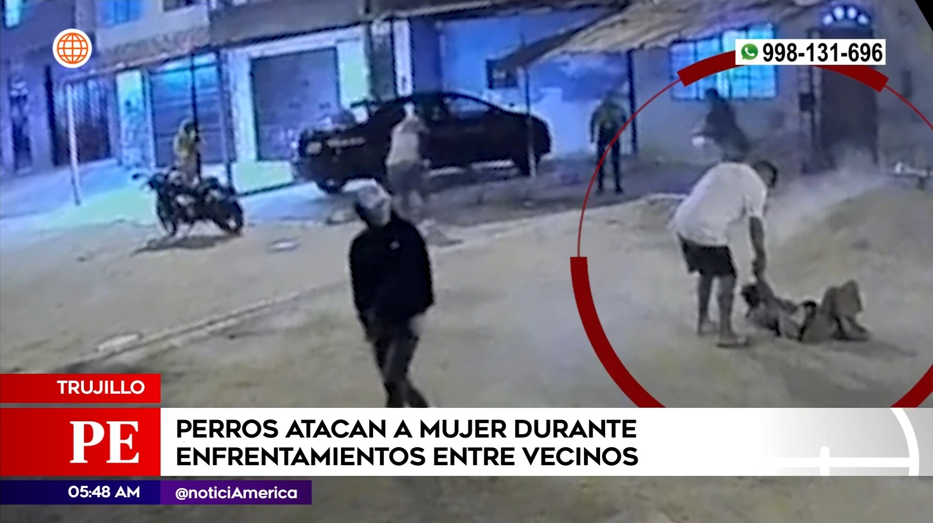 Mujer atacada por perros en Trujillo. Foto: América Noticias