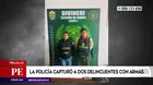 Trujillo: Policía capturó a 'marcas' con armas de fuego