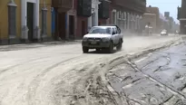 Calles lucen cubiertas de polvo. Foto y video: América Noticias