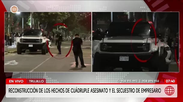 Reconstruyen secuestro de empresario y múltiple crimen en Trujillo. Foto: América Noticias Reconstruyen secuestro de empresario y múltiple crimen en Trujillo. Foto: América Noticias