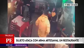 Cámaras de vigilancia captaron los momentos de terror de los comensales.