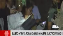 Hombre murió electrocutado.