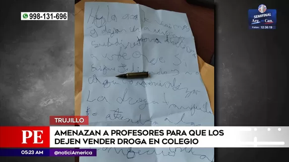 Sujetos amenazan a profesores para que los dejen vender droga en colegio de Trujillo. Foto: América Noticias