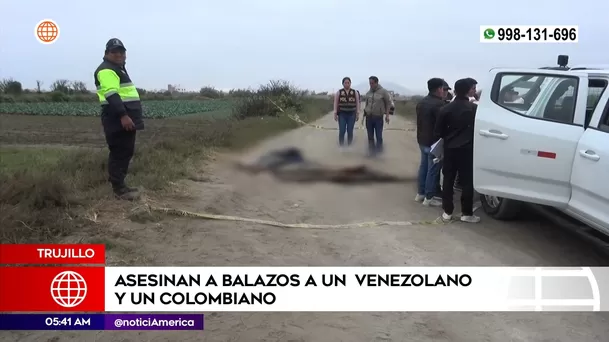 Doble asesinato en Trujillo. Foto y video: América Noticias Doble asesinato en Trujillo. Foto y video: América Noticias