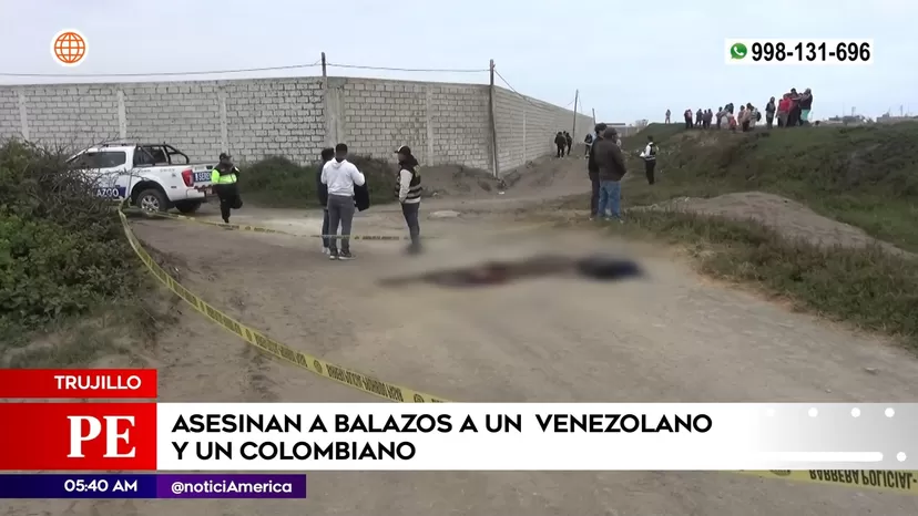 Trujillo: Venezolano y colombiano fueron asesinados a balazos