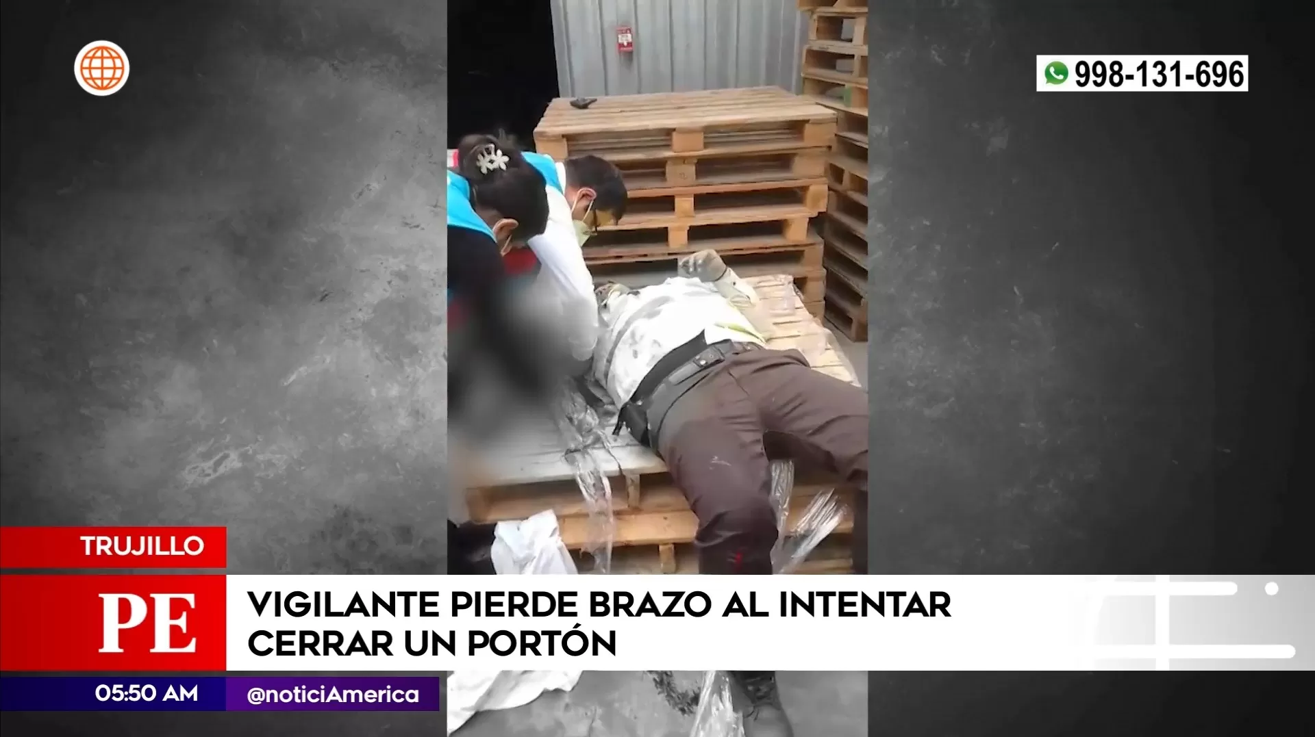 Vigilante perdió el brazo en Trujillo. Foto: América Noticias