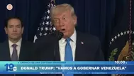 Trump: EE.UU. administrará Venezuela hasta lograr transición legal y segura