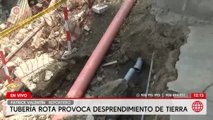 Tubería rota inunda viviendas y destruye escalera en San Juan de Lurigancho. Foto y video: América Noticias