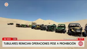 Tubulares de Huacachina reanudan operaciones tras reunión con MTC. Foto y video: América Noticias