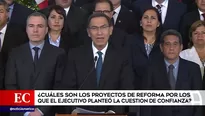 Estos son los proyectos de la cuestión de confianza.