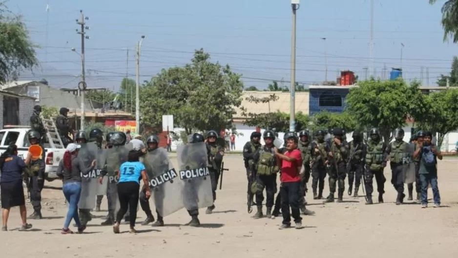 Pobladores de Tumán insisten con protestas. Foto: Andina