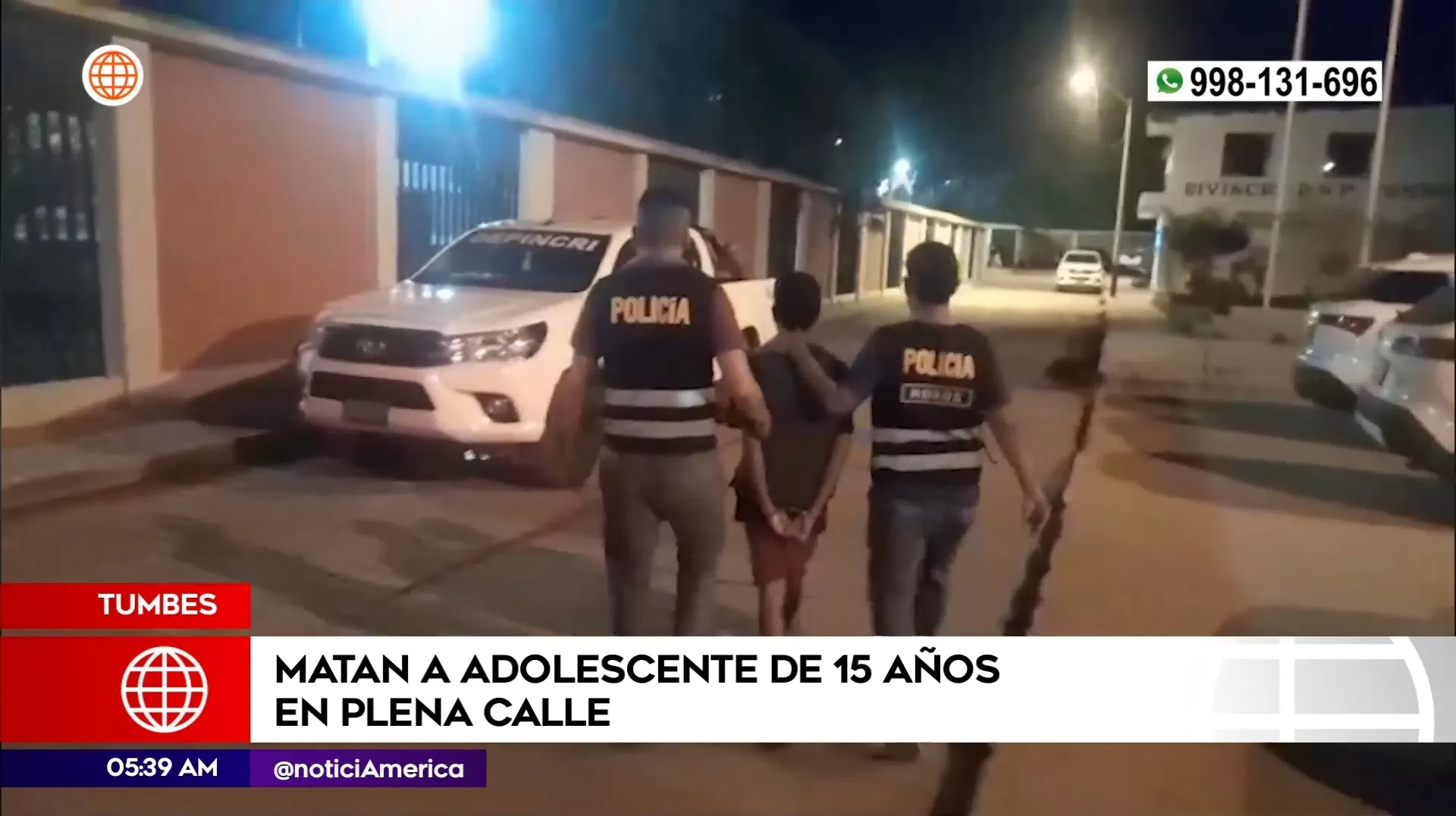 Adolescente asesinado en Tumbes. Foto: América Noticias