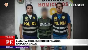 Adolescente asesinado en Tumbes. Foto y video: América Noticias