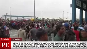 Venezolanos hacen colas en exteriores del Cebaf. Foto: América Noticias