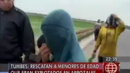 Tumbes: rescatan a menores de edad que eran explotados en arrozales