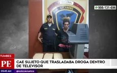 Tumbes: Capturan a sujeto que trasladaba droga dentro de televisor - Noticias de droga