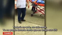 El médico exigió a la familia que pague el servicio de ambulancia que lo trasladaría. Foto y video: América Noticias 