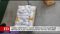 Paquetes de pepitas de plata.