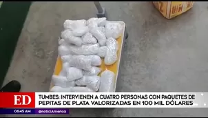 Paquetes de pepitas de plata.