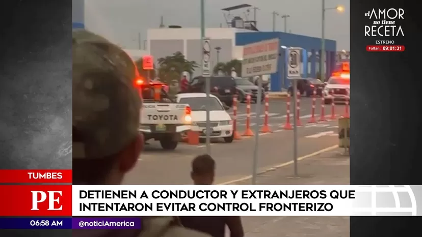 Tumbes: Policía detiene a conductor y extranjeros que intentaron evitar control fronterizo
