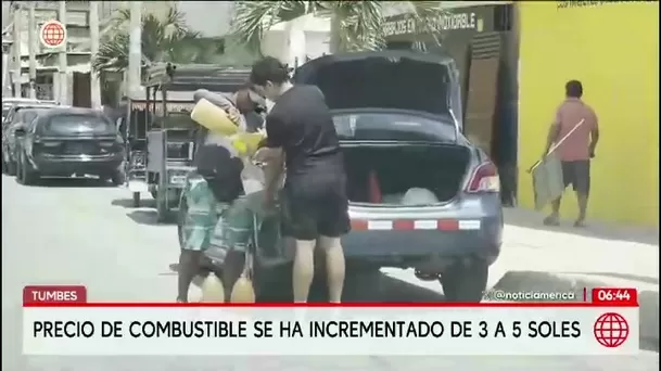 Precio del combustible sube 5 soles en Tumbes/ América Noticias Precio del combustible sube 5 soles en Tumbes/ América Noticias