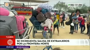 Extranjeros salen del Perú por frontera norte. Foto y video: América Noticias