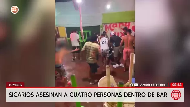 Tumbes: Sicarios asesinan a cuatro personas en un bar. Foto: América Noticias