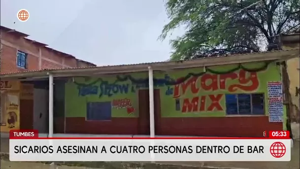 Tumbes: Sicarios asesinan a cuatro personas en un bar. Foto: América Noticias