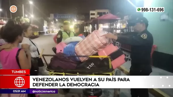 Venezolanos regresan a su país. Foto: América Noticias