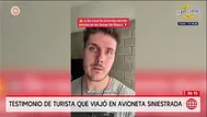Turista español relata experiencia en avioneta de Nasca