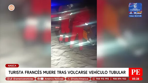 Turista francés muere tras volcarse vehículo tubular en Nasca. Foto: América Noticias