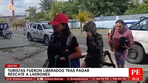 Turistas fueron liberados tras pagar rescate a ladrones en Iquitos. Foto y video: América Noticias