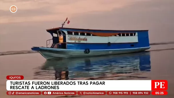Turistas fueron liberados tras pagar rescate a ladrones en Iquitos. Foto: América Noticias