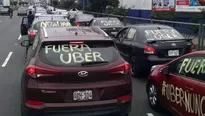 La semana pasada un grupo de taxistas peruanos protestó contra Uber / Foto: archivo El Comercio