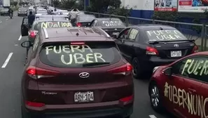 La semana pasada un grupo de taxistas peruanos protestó contra Uber / Foto: archivo El Comercio