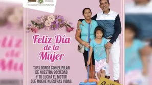 Usuarios han catalogado la imagen como machista, mientras que otros se&ntilde;alan que no muestra lo que verdaderamente significa la conmemoraci&oacute;n por el D&iacute;a Internacional de la Mujer. Foto: Municipalidad Padre Abad