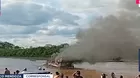 Dos heridos por incendio en embarcación en Atalaya, Ucayali