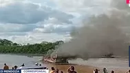 Dos heridos por incendio en embarcación en Atalaya, Ucayali