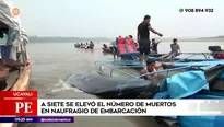 Embarcación naufragó en el río Ucayali. Foto y video: América Noticias