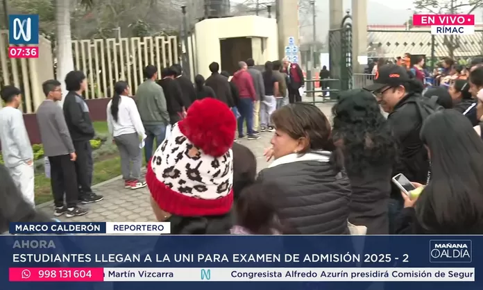Postulantes llegan a la UNI para rendir examen de admisión