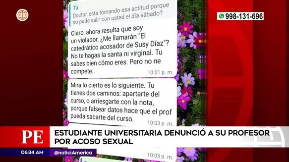 Alumna de universidad Federico Villarreal denunció a profesor por acoso sexual. Foto: América Noticias