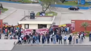 Protesta de trabajadores de la UNI. Canal N