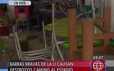 Universitario: vecinos de Ate denuncian destrozos provocados por barra brava - Noticias de barras-bravas